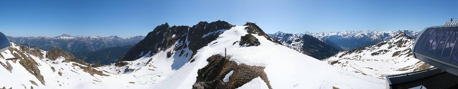 Silvretta Montafon Panorama Bahn am Hochjoch