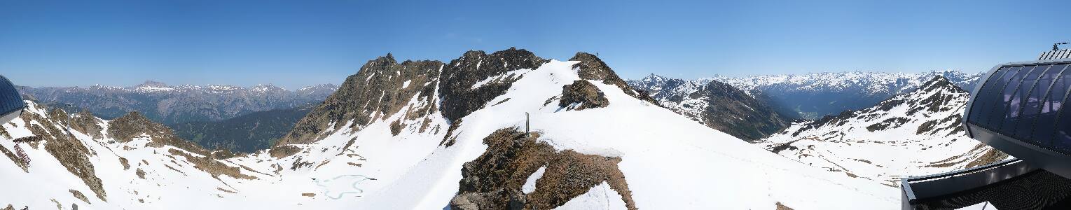 Silvretta Montafon Panorama Bahn am Hochjoch