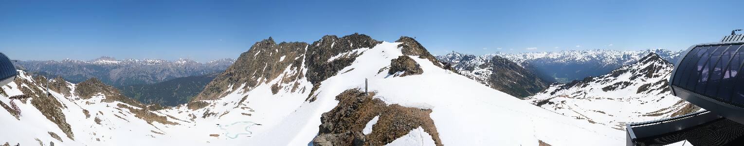 Silvretta Montafon Panorama Bahn am Hochjoch