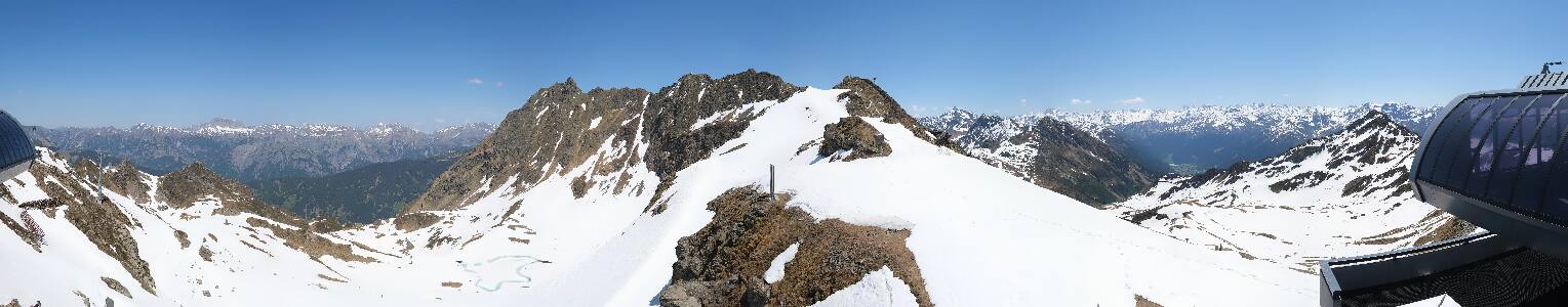 Silvretta Montafon Panorama Bahn am Hochjoch