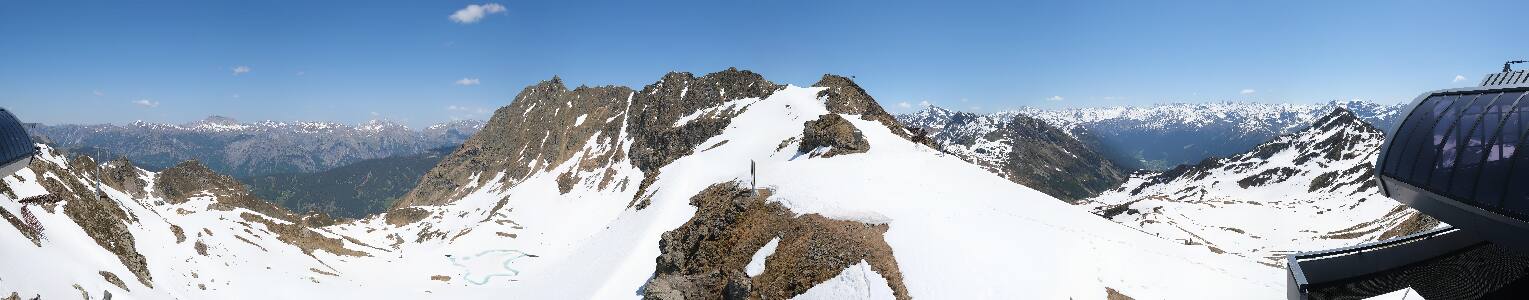 Silvretta Montafon Panorama Bahn am Hochjoch