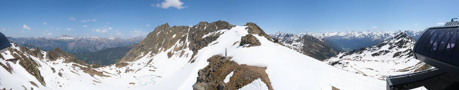 Silvretta Montafon Panorama Bahn am Hochjoch