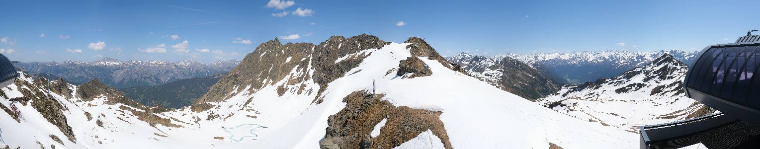 Silvretta Montafon Panorama Bahn am Hochjoch