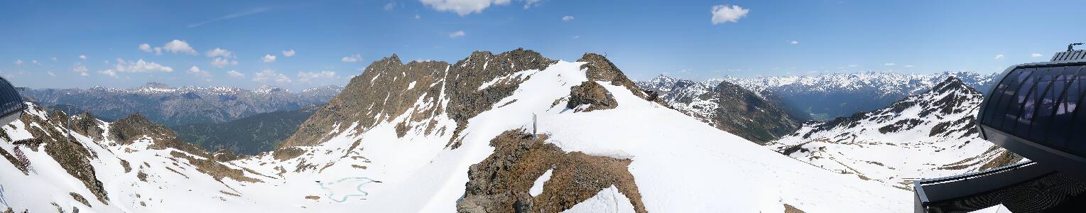 Silvretta Montafon Panorama Bahn am Hochjoch