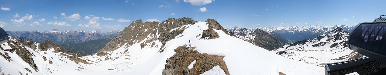 Silvretta Montafon Panorama Bahn am Hochjoch