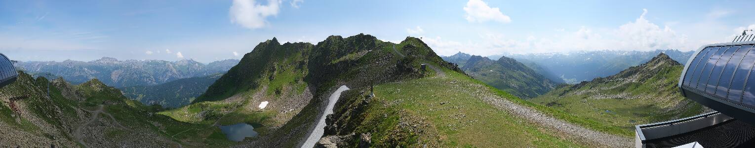 Silvretta Montafon Panorama Bahn am Hochjoch
