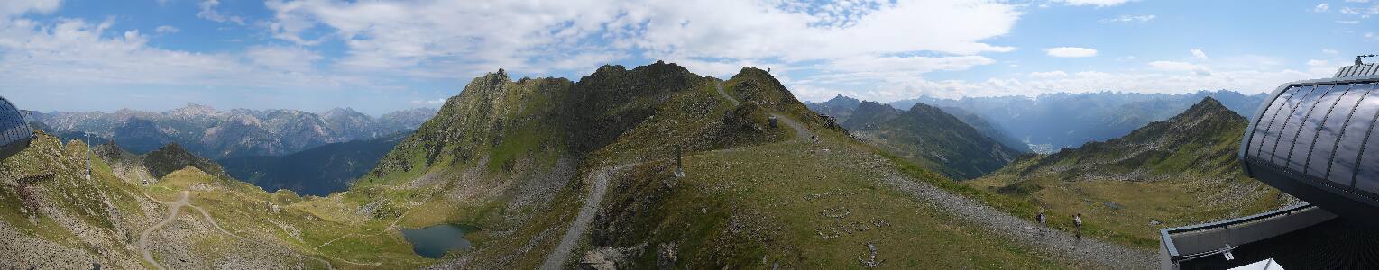 Silvretta Montafon Panorama Bahn am Hochjoch