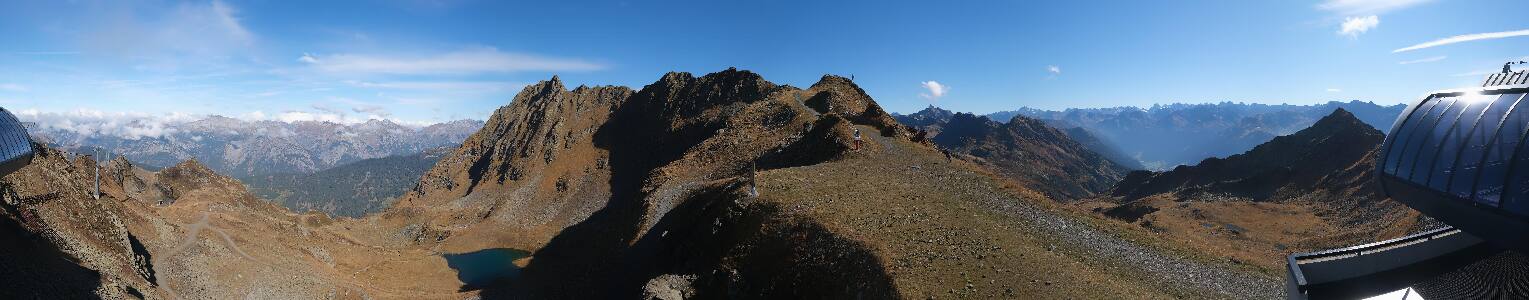Silvretta Montafon Panorama Bahn am Hochjoch